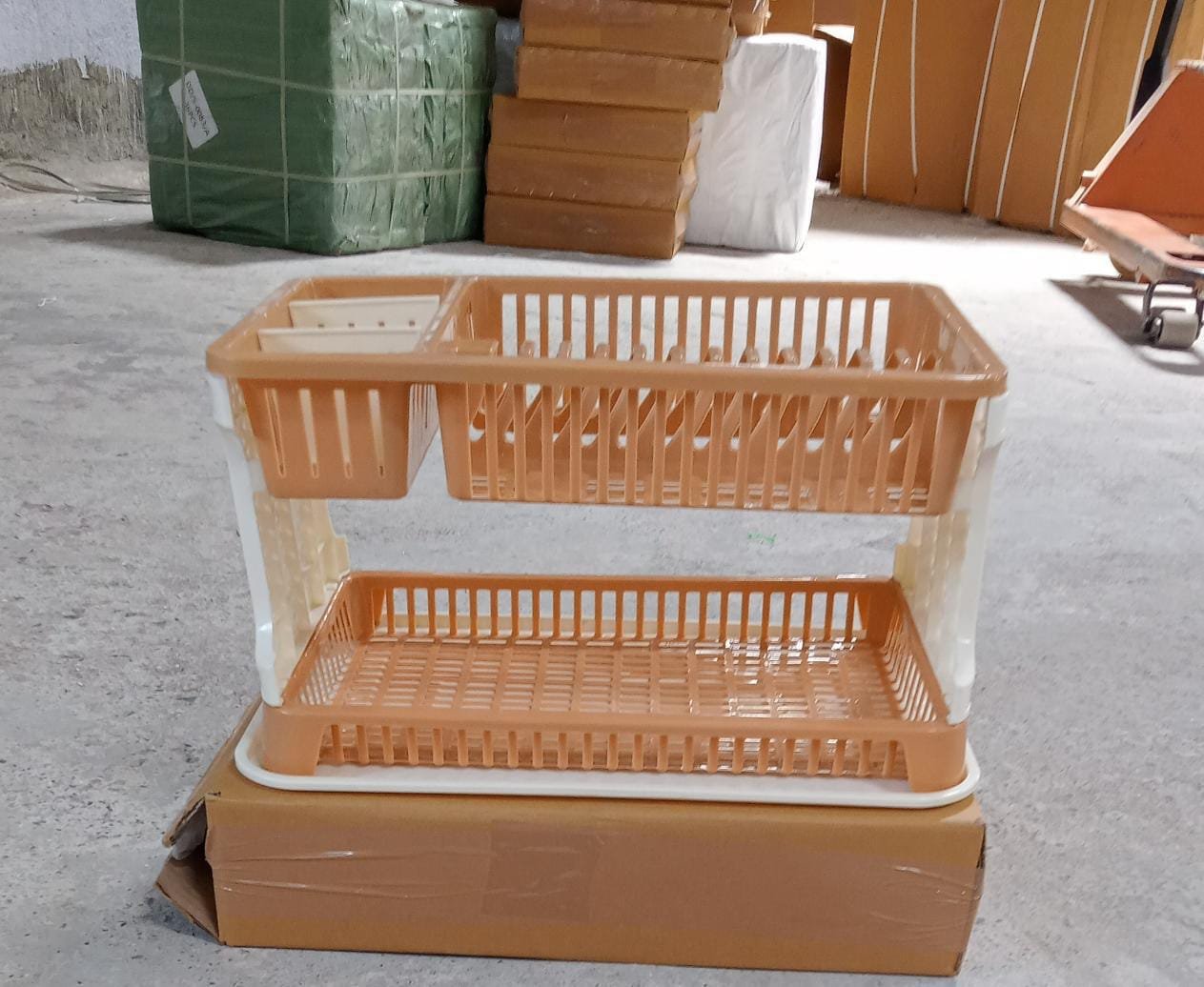 Dish Drying Rack with Water Storing Tray & Utensil Organizer – 2-Tier Kitchen Rack - Image 5
