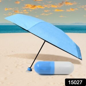 5-Fold Umbrella with Capsule Case – Compact Windproof Travel Umbrella
