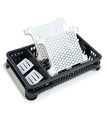 Dish Drying Rack with Water Storing Tray & Utensil Organizer – 2-Tier Kitchen Rack - Image 3