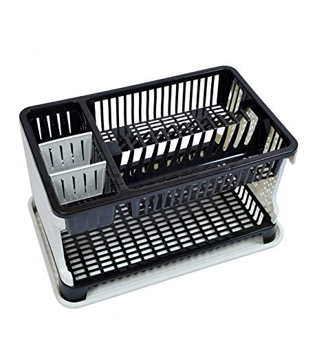Dish Drying Rack with Water Storing Tray & Utensil Organizer – 2-Tier Kitchen Rack - Image 4