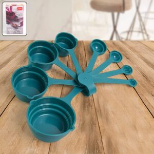 Measuring Spoons and Cups Set – 8-Piece BPA-Free Plastic Kitchen Tool