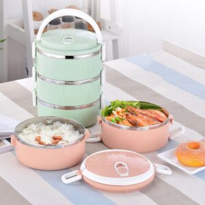 Stainless Steel Lunch Box – 3-Layer Insulated Hot Food Carrier