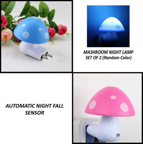 Automatic Mushroom Night Sensor Lamp – Multicolour LED