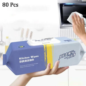 Kitchen cleaning wipes 80 pcs for grease and grime