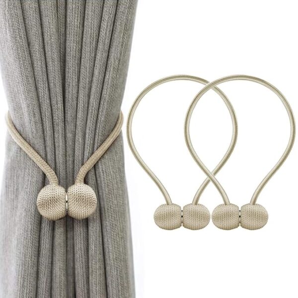 Non-Magnetic Pearl Curtain Tiebacks – 2 Pc Set