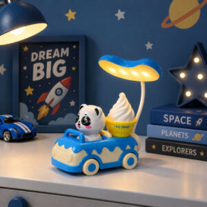 Cute Panda Car LED Study Lamp with Ice Cream Design for Kids