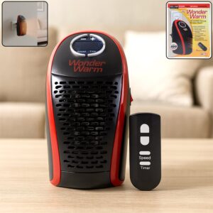400W Wall Plug Room Heater with Remote Control – Portable & Compact