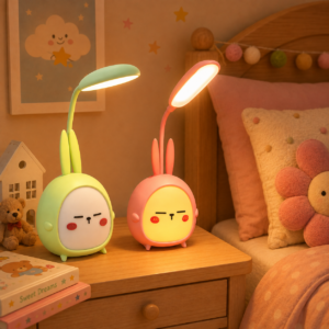 Bunny LED Desk Lamp – Cute Rabbit Night Light with Flexible Neck