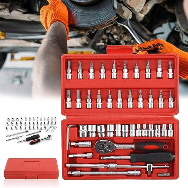 Combination Repair Tool Kit – Durable 46-Piece Set