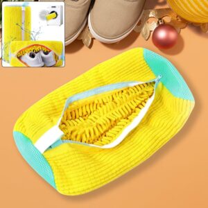 Shoe Washing Machine Bag – Microfiber Chenille Lining with Zipper for Sneakers & Delicates