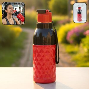 400 ML Sports Water Bottle – Leakproof Flip Top Lid with Carry Strap