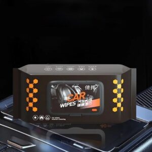 Car Cleaning Wipes – Dashboard & Interior Polish Wipes for Cars, Bikes, Leather Seats & Glass | 80 Pcs Pack