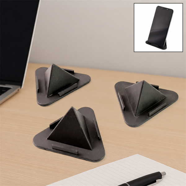 Pyramid Mobile Stand (3-Pc Set) – Adjustable Multi-Angle Phone Holder for Desk & Table