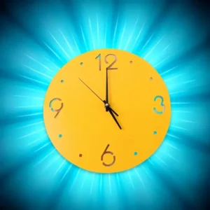 Modern Round Wall Clock 31cm – Silent Quartz Battery-Powered Minimalist Clock