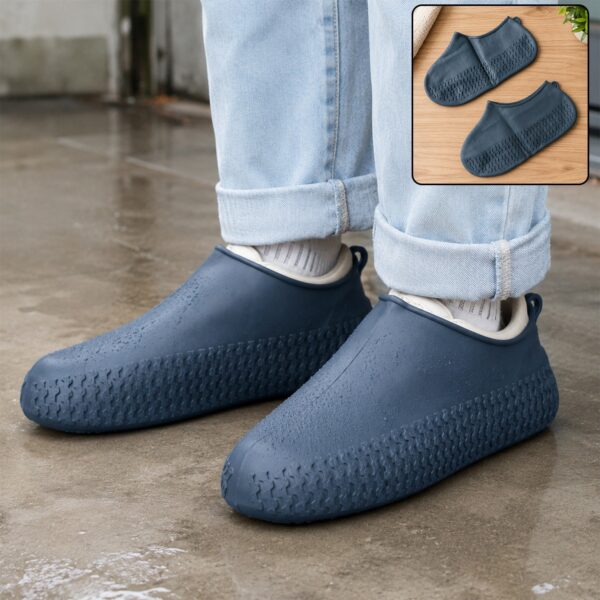 Waterproof Silicone Rain Shoe Cover 23cm – Anti-Slip Reusable Shoe Protector (1 Pair)