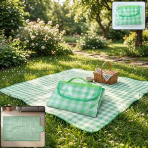 Foldable Picnic Mat 144x93 cm – Portable Waterproof Outdoor Mat with Carry Handle for Picnic, Camping & Beach