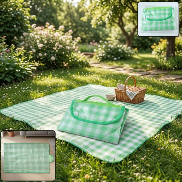 Foldable Picnic Mat 144x93 cm – Portable Waterproof Outdoor Mat with Carry Handle for Picnic, Camping & Beach