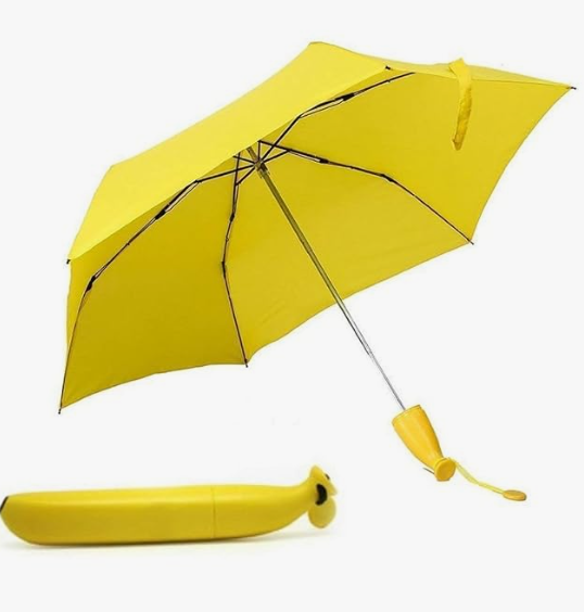 Banana-Shape Umbrella – Ultra Compact Foldable Mini Umbrella with UV Protection & Windproof Frame for Kids & Adults