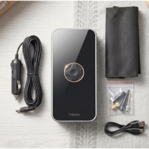 TSWJAV Portable Tyre Inflator – Compact Rechargeable Air Pump for Car & Bike