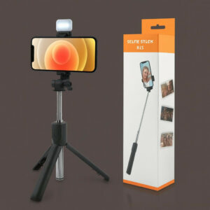 3-in-1 Selfie Stick Tripod – Extendable Phone Stand with LED Light & Wireless Remote